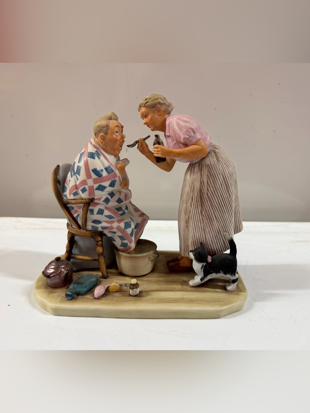 Vintage Norman Rockwell "Spring - Spring Tonic" Figurine - First Edition Gorham